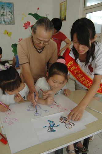 Children learn about the Olympic Games