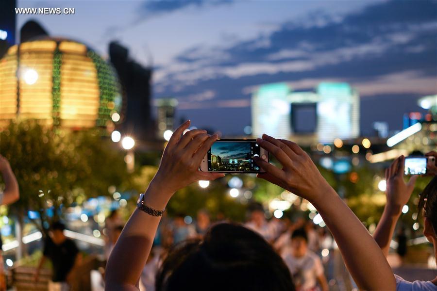 Night view: Hangzhou, host city of G20 Summit