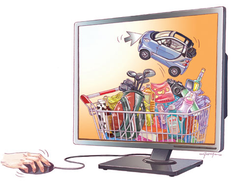 Online shopping gaining popularity