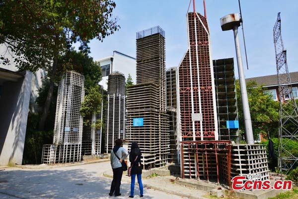 A mini-world of landmark skyscrapers in Shanghai