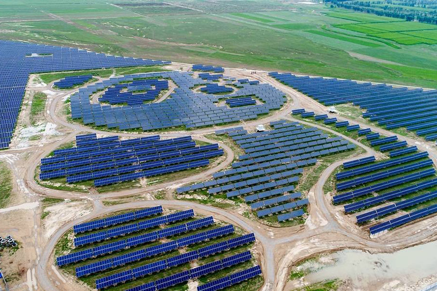 Panda-shaped solar power station starts operation