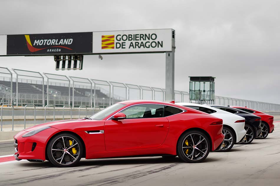 Jaguar F-Type Coupe on track