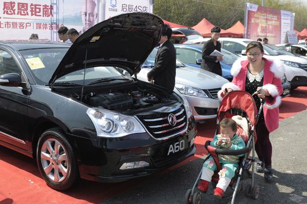 China auto sales rise 9% in March