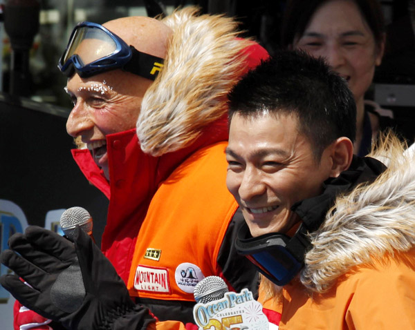 Andy Lau attends the opening of Polar Adventure