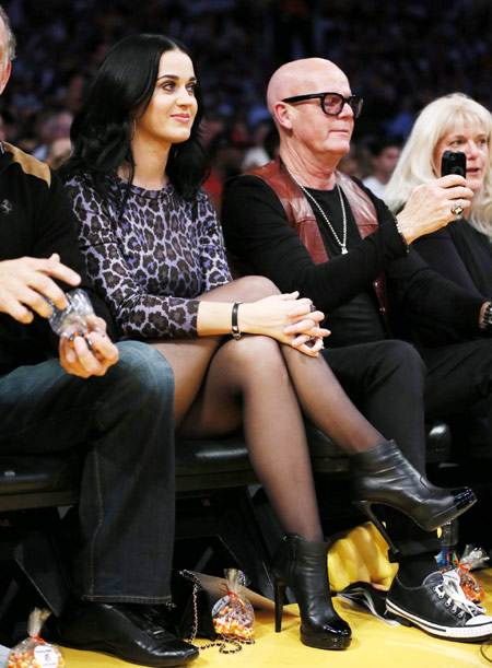 Celebrities watch NBA match