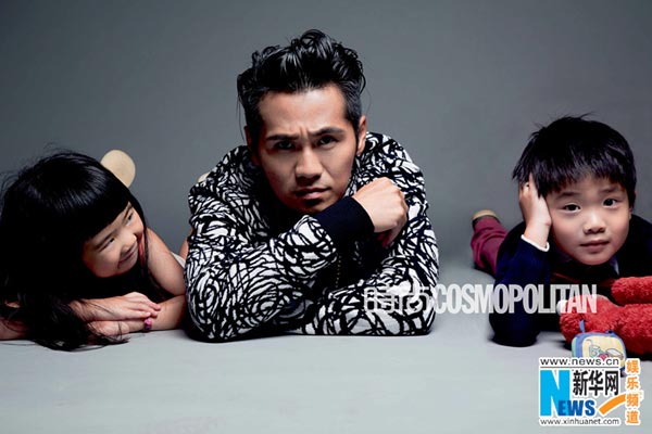 Gary Chaw's family pose for magazine