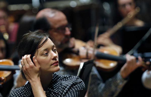 Marion Cotillard performs with Monaco Philharmonic Orchestra