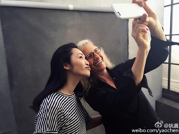 China's Yao Chen on the cover of 2016 Pirelli calendar