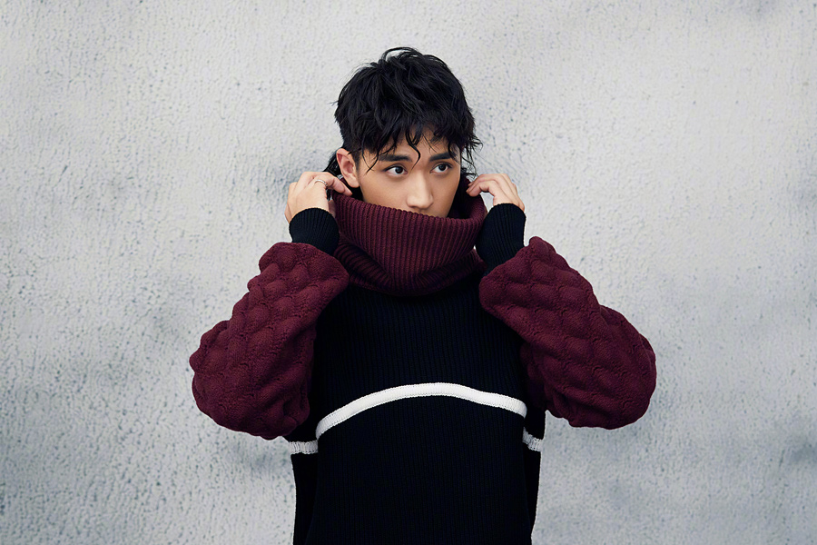 Actor Xu Weizhou poses for fashion magazine