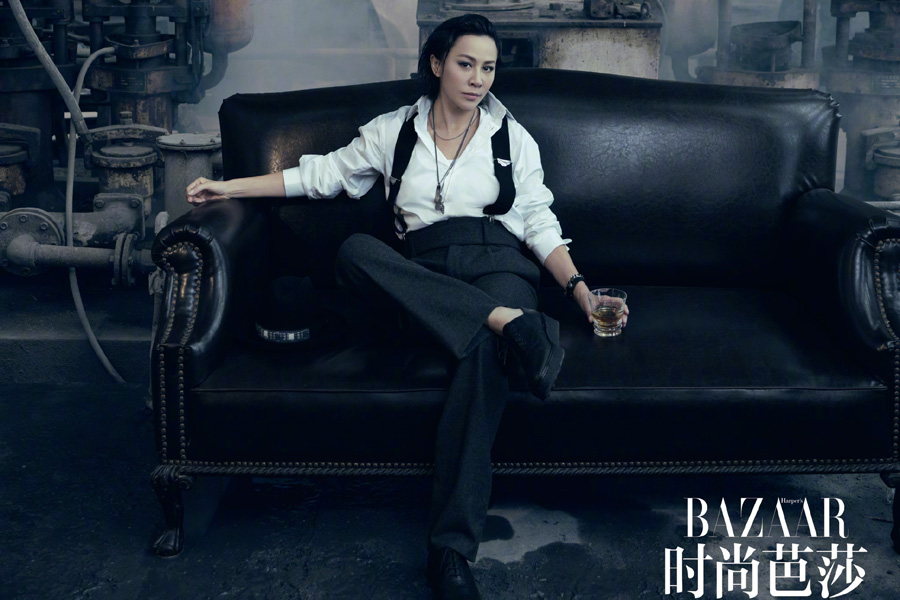 Actress Carina Lau poses for fashion magazine