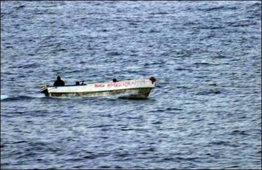 A suspected pirate sails off the Somali coast in 2006. Gunmen have seized two South Korean-owned fishing ships and taken their crews hostage in the Indian Ocean off the coast of Somalia.(