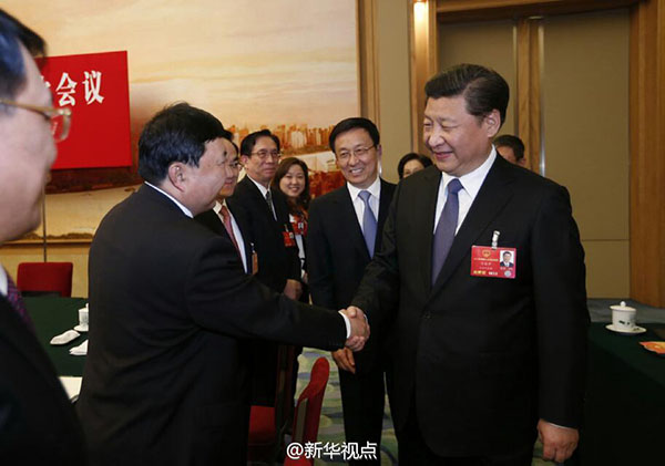 Xi's time with national lawmakers during the 'two sessions'