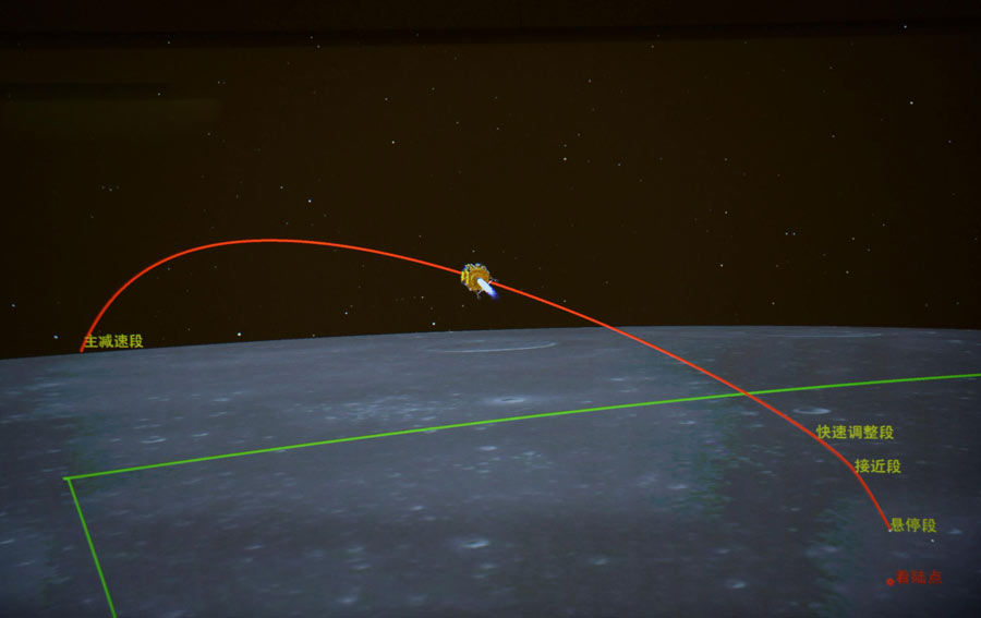 Illustration: Chang'e-3 soft-lands on moon