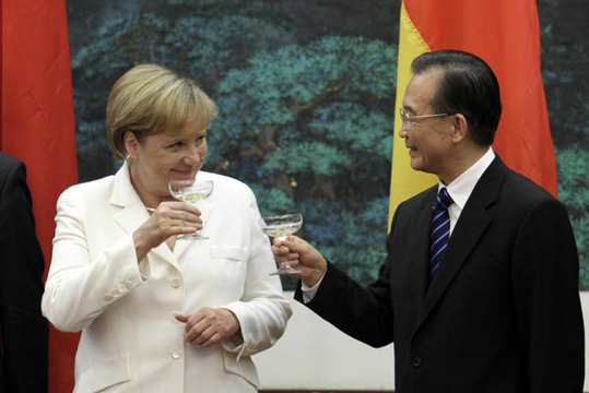 China, Germany ink ten agreements amid Merkel's visit