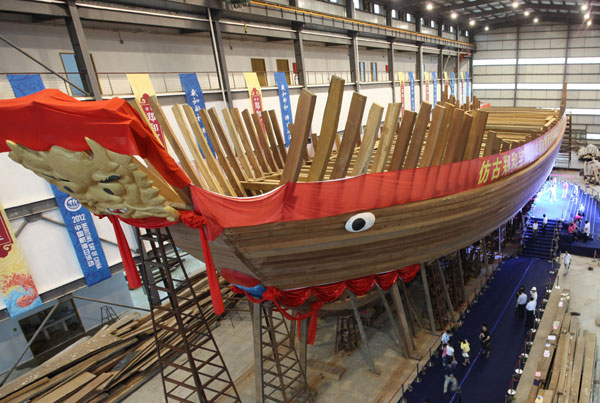 Replica of Zheng He's ship to navigate ancient routes in 2014