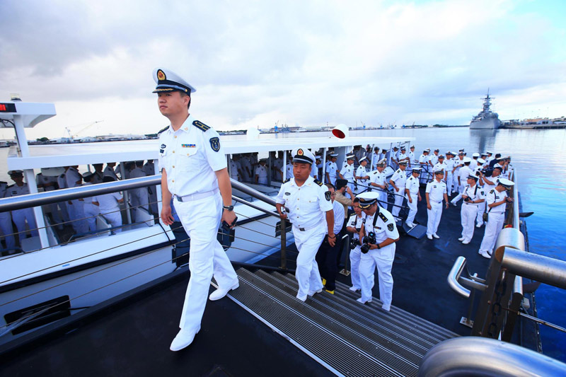 Chinese fleet visits Pearl Harbor in Hawaii