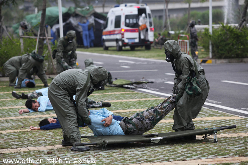 Shenzhen biochemical drill causes some panic