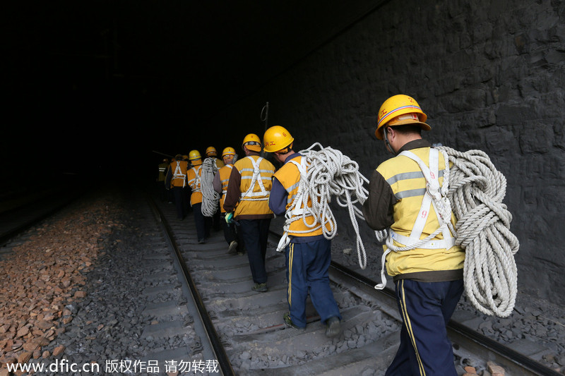 Workers to negotiate treacherous terrain