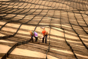 Workers to negotiate treacherous terrain