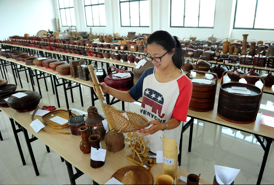 Students weave magic with bamboo