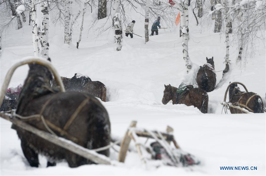 Snow brings fun to Xinjiang village