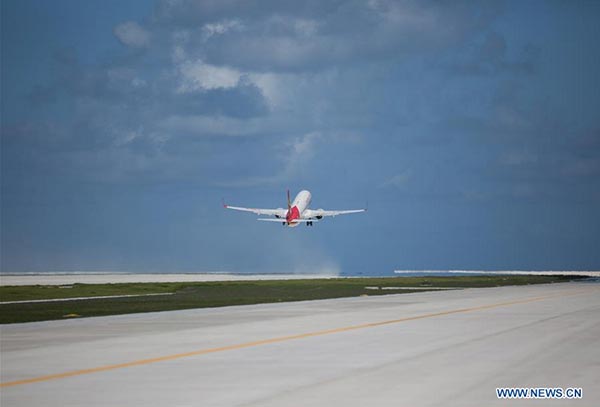 Second test flights performed at Nansha Islands