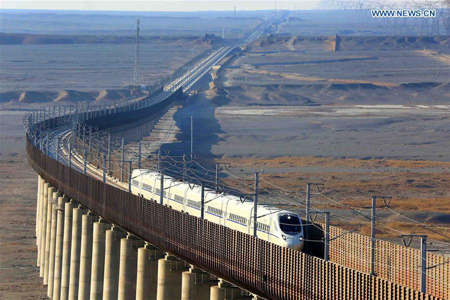 China has world's largest high-speed rail network