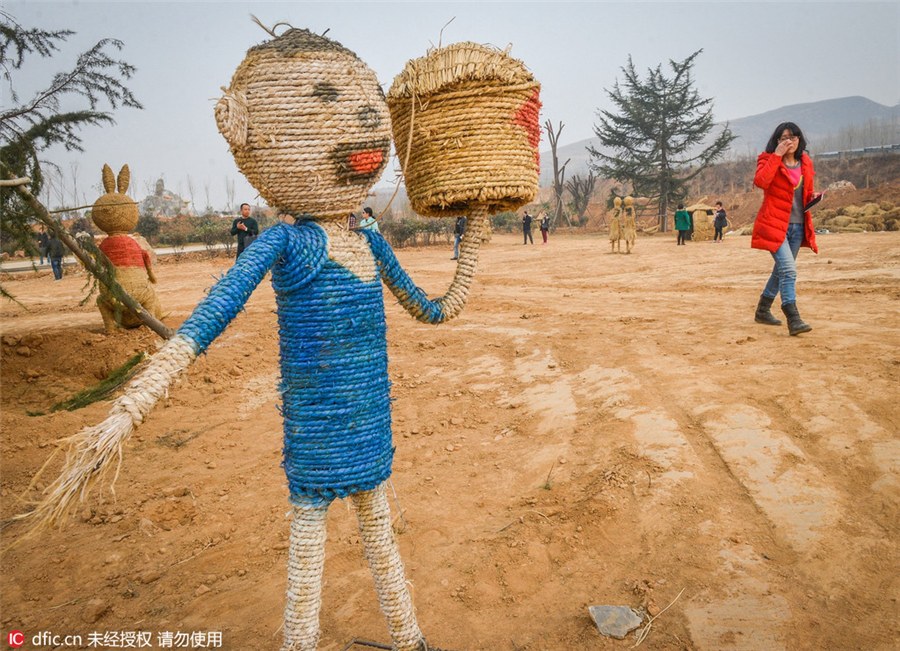 More than 100 creative scarecrows attract tourists