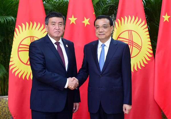 Chinese premier vows further cooperation with Kyrgyzstan