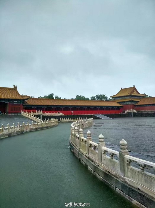 Forbidden City's ancient drainage prevents flooding despite severe rainstorm