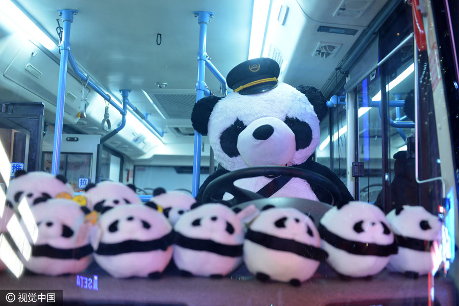 All aboard the panda bus in Chengdu