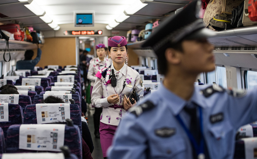 High speed train crew ensures happy journey on the fast track