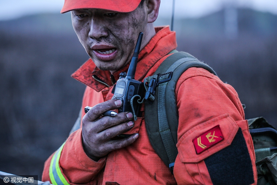 Smoldering coal fire successfully exterminated in North China