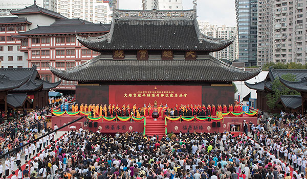 Historic Shanghai temple's slow odyssey complete