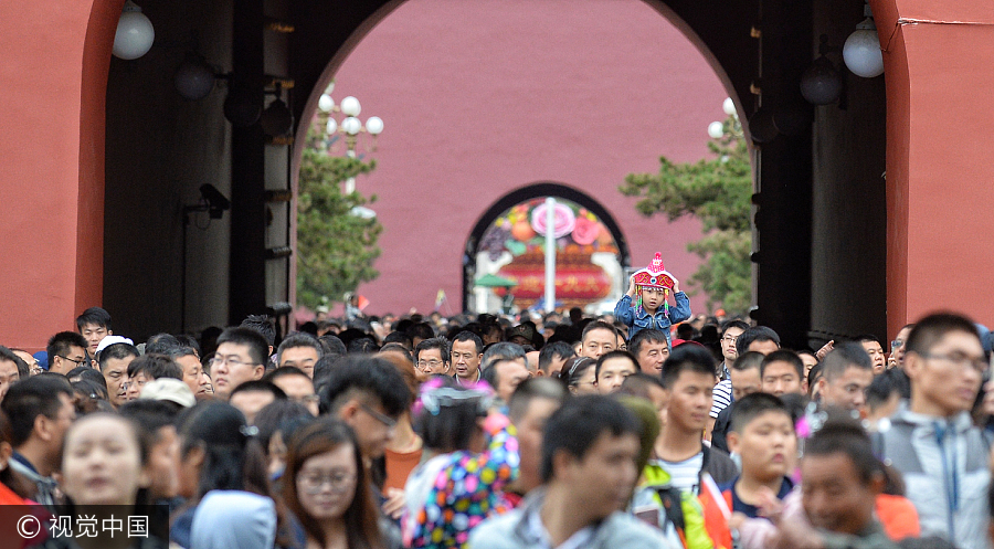 A look back at crowded China spots during the holiday week