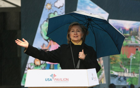 US Secretary of State speaks at USA pavilion of Shanghai Expo