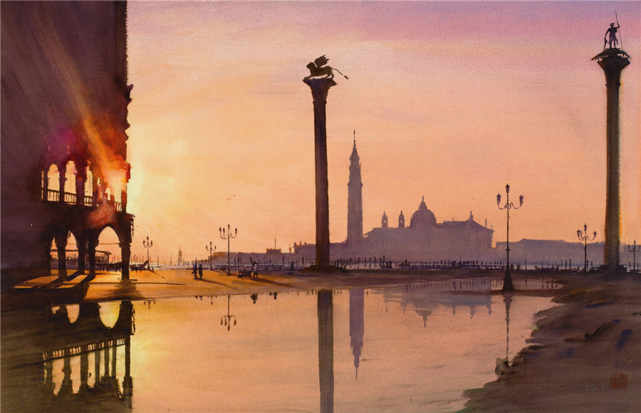 Retrospective of artist's watercolors over six decades