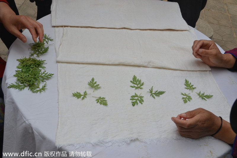 Grass printing art in Henan