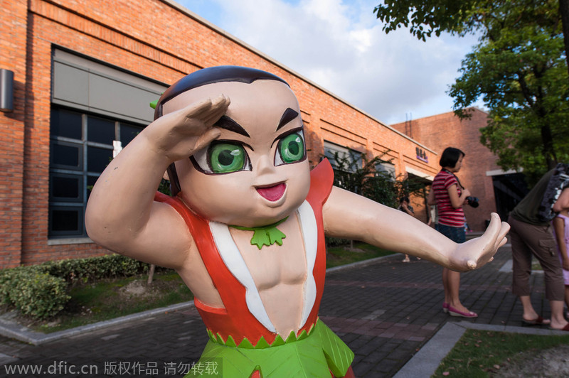 Chinese animation characters exhibited in Shanghai