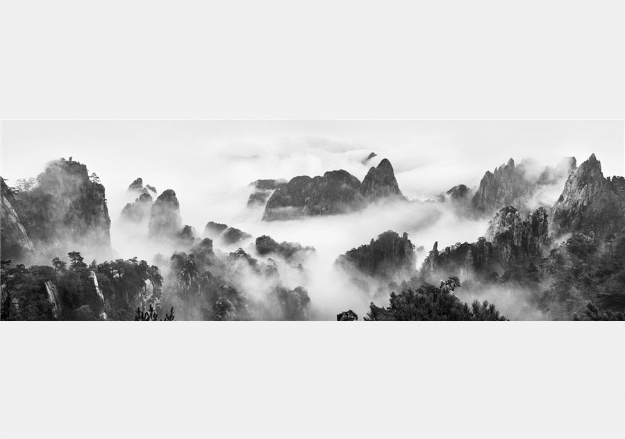 Amazing landscapes of China in white and black