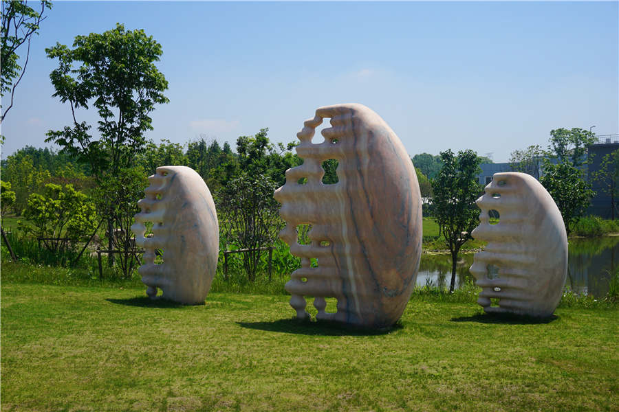 Sculptures at Haining park illustrate tide culture