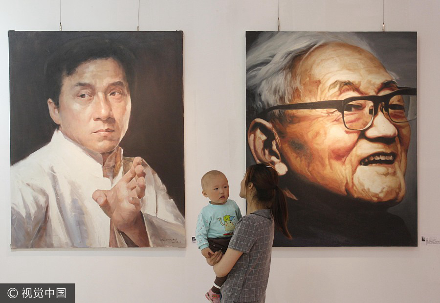 Oil paintings depict China's most inspiring role models