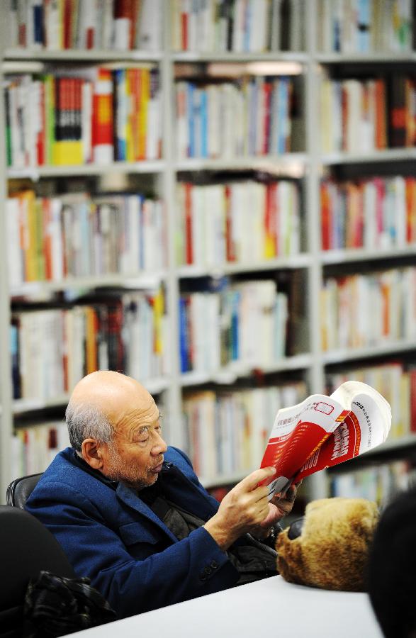 People read books at library in Spring Festival