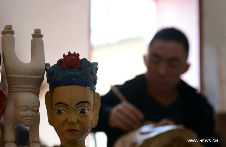 Nuo Opera mask workshop in Hubei