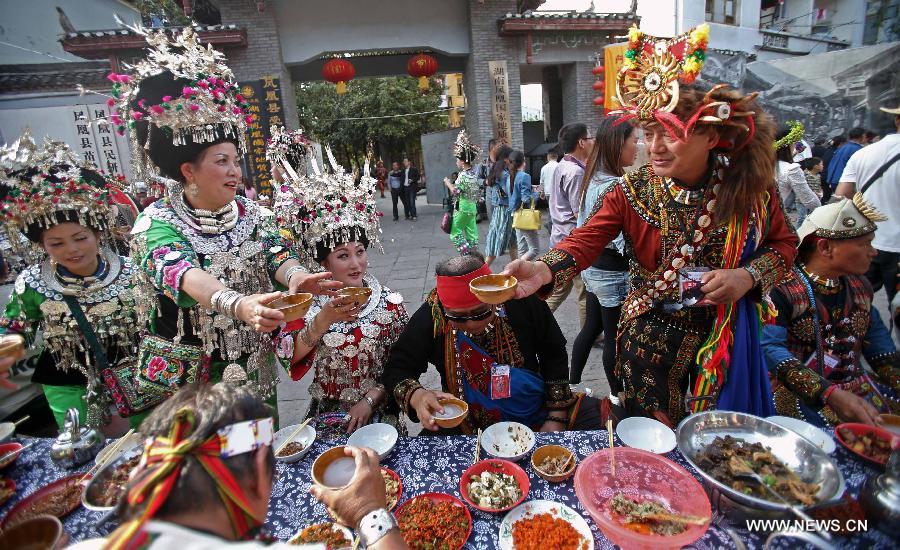 Miao ethnic group celebrates folk festival in Hunan