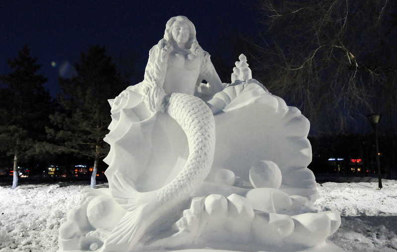 Int'l Collegiate Snow Sculpture Contest ends in Harbin