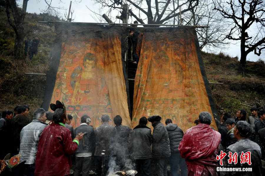 Grand festival in the remote mountain