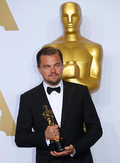 Leonardo DiCaprio wins best actor Oscar for 'The Revenant'