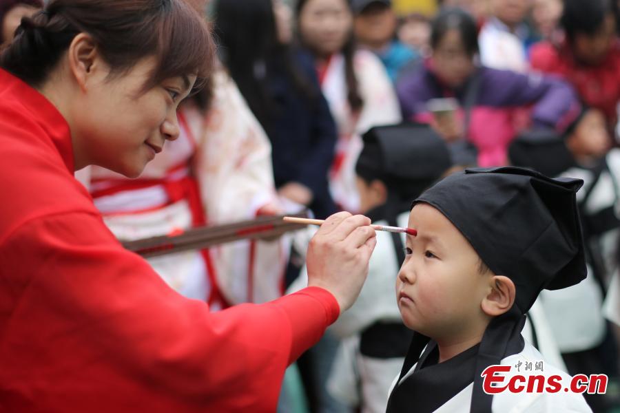 Children attend First Writing Ceremony in East China city