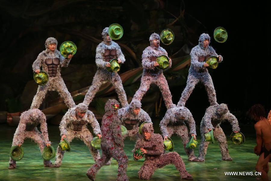 Chinese acrobats perform musical 